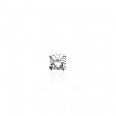 Zircon serti à 4 griffes Titane - 3.0mm