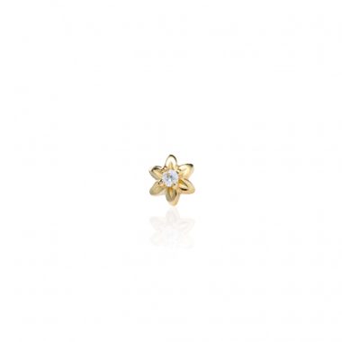 Fleur Or Jaune 14k sertie -...